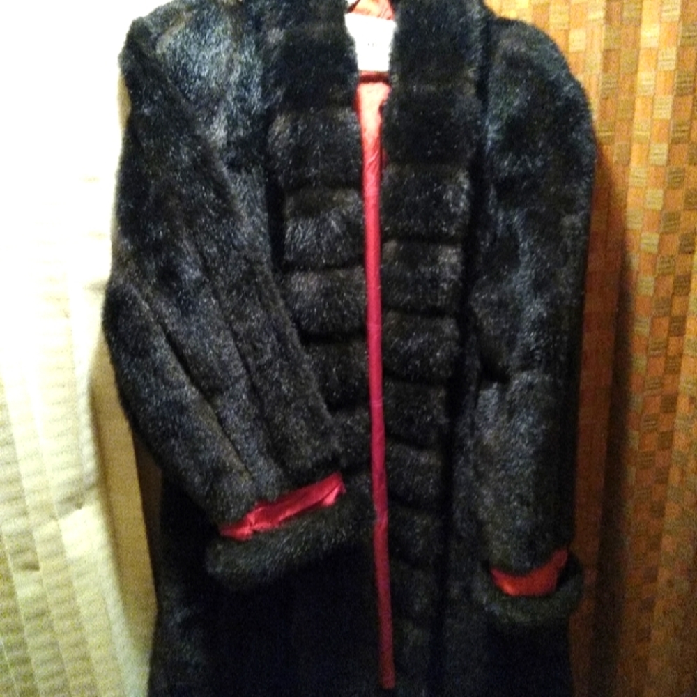 Oleg Cassini Faux Fur Coat